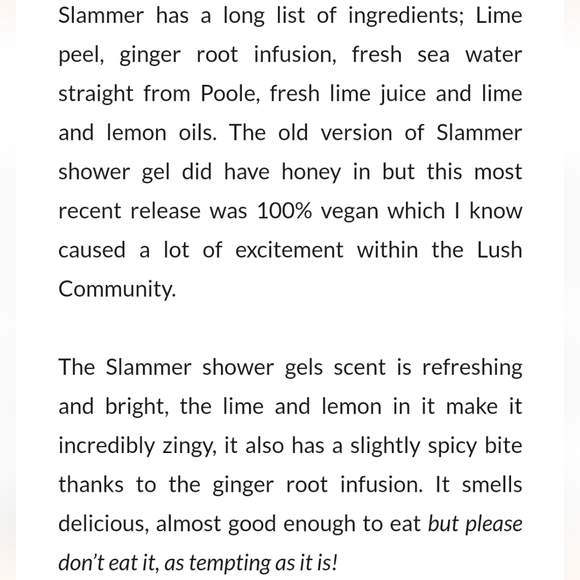 Lush slammer shower gel - Picture 3 of 4